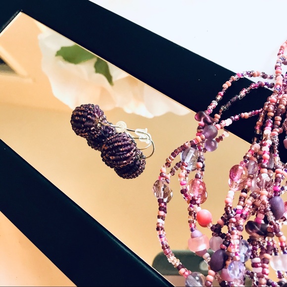 GIOVANNA CHANTAL Handmade Spiked Earrings - Purple - Picture 5 of 7